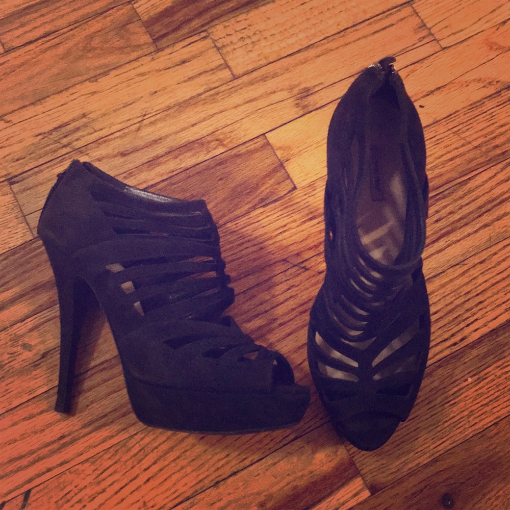 Navy suede miu miu heels size 38
